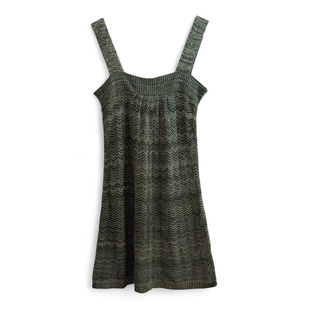 Fairycore Whimsical Y2K Sweater Project Sage Green Knit Mini Tank Dress Sz S - Picture 3 of 7